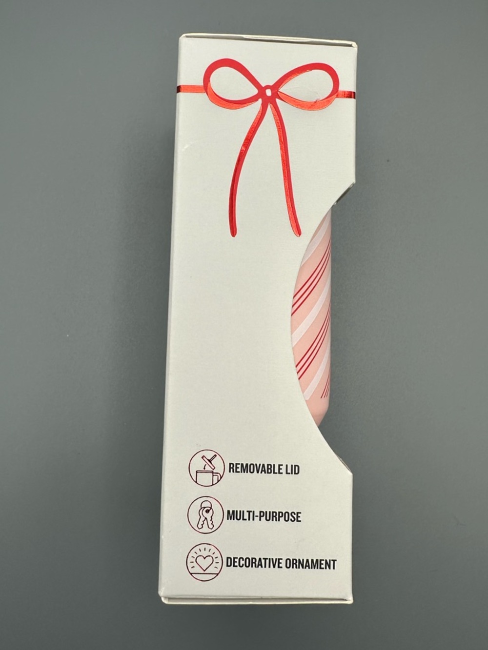 Mini Stanley Ornament Keychain Tumbler 2025 Holiday Target Candy Cane Stripe - Picture 8 of 11